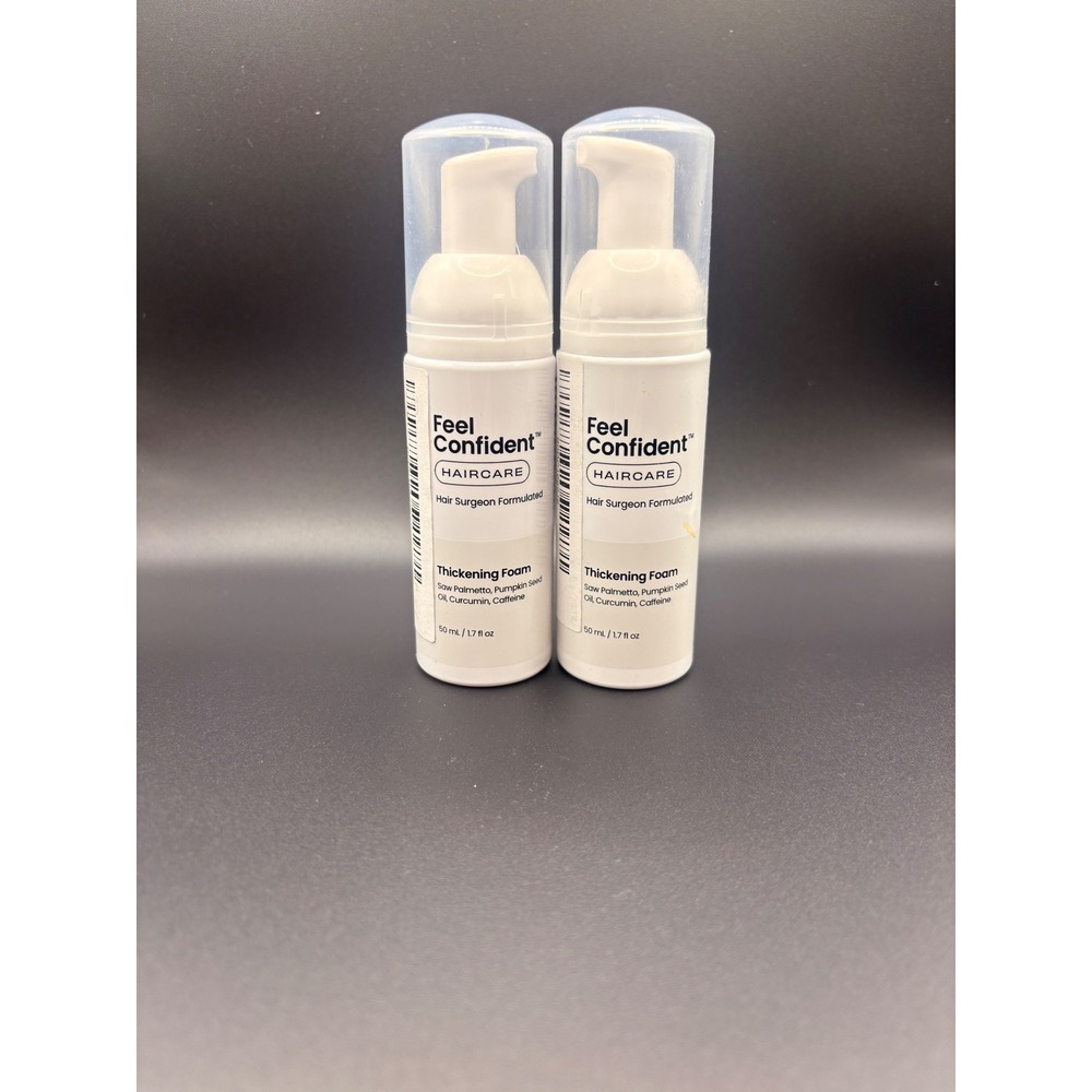 Feel Confident Haircare Thickening Foam 2 Pack 1.7oz‎ Saw Palmetto Caffeine